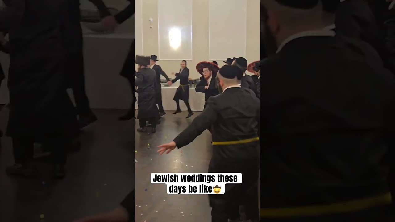 Jewish weddings these days be like🤠#shabbat #shalom #rabbi