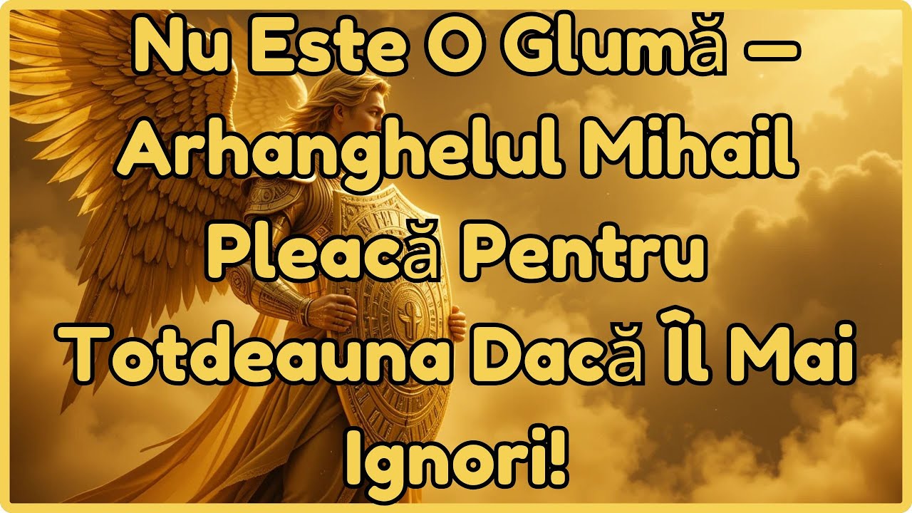Nu Este O Glumă — Arhanghelul Mihail Pleacă Pentru Totdeauna Dacă Îl Mai Ignori!