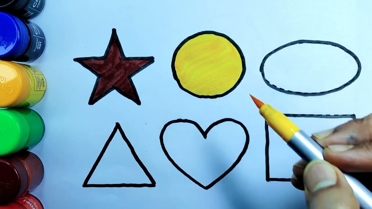 Learn Shapes, Colors for Kids & Toddlers 2d shapes colors for toddlers, Star Circle Oval