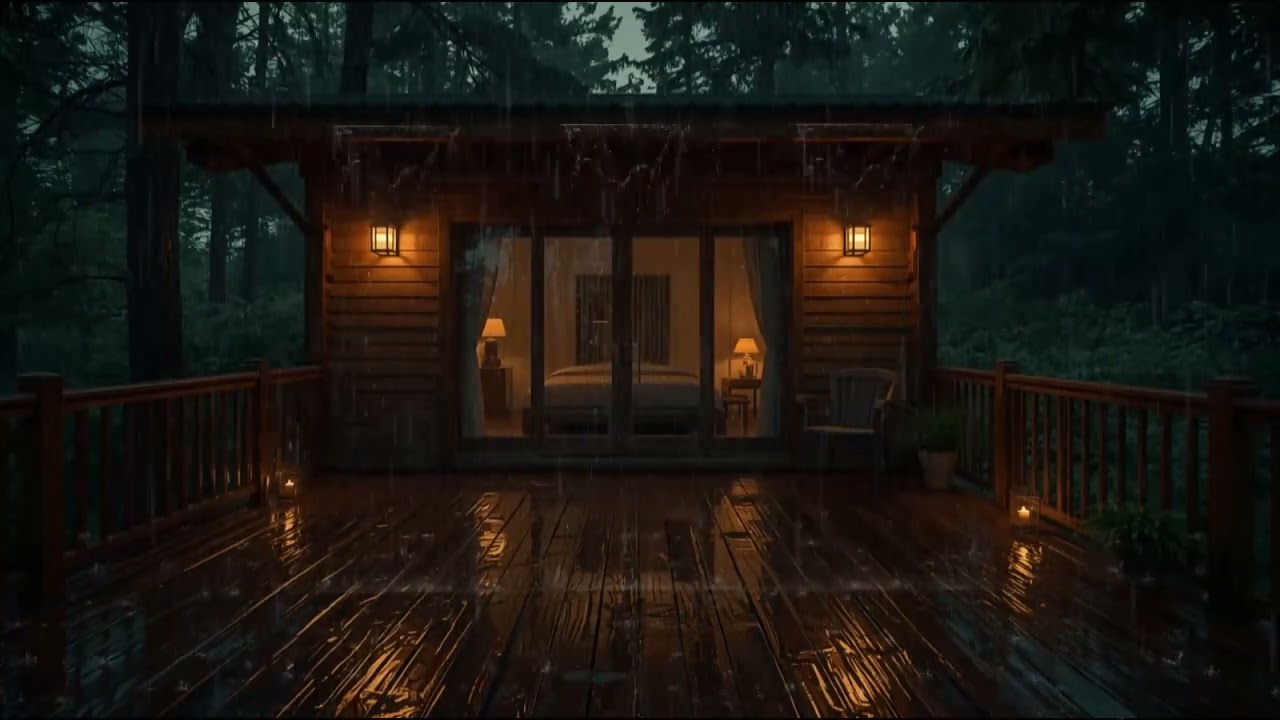 Night Rain Sounds in a Forest 🌲 Deep Sleep & Relaxation (No Music)