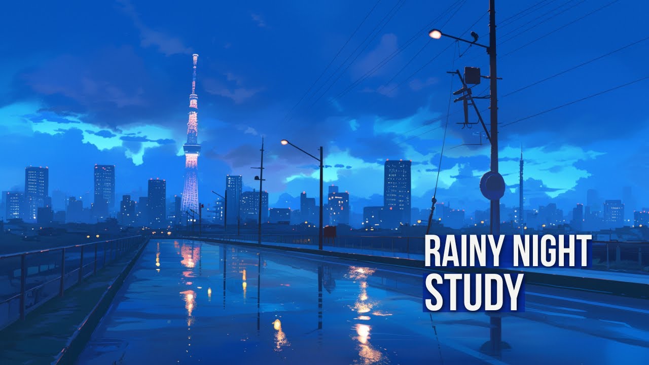 Rainy Late-Night Study Music (No Vocals) | Deep Focus • 60 Minutes