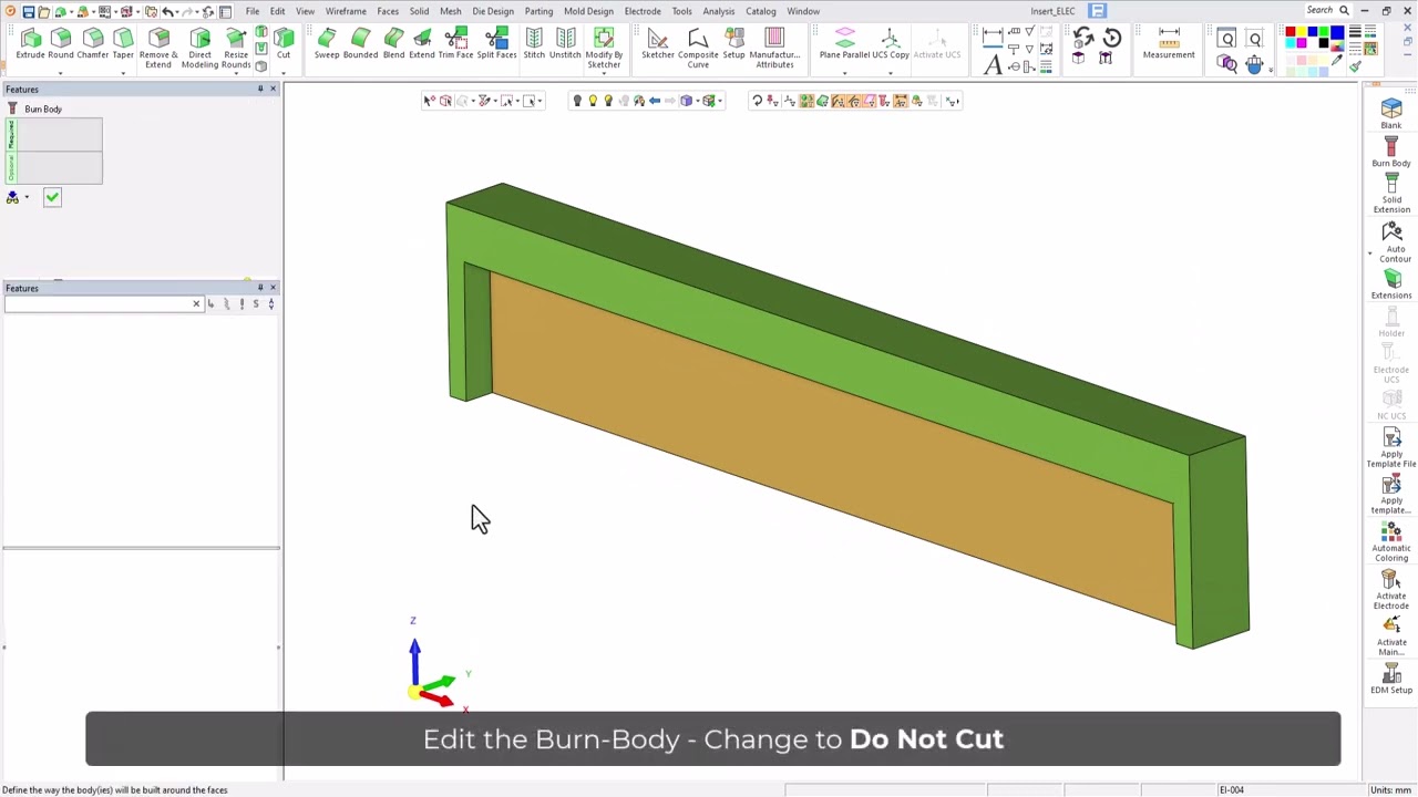 Electrode Burn Body - Do Not Cut - Cimatron 2024 Highlights