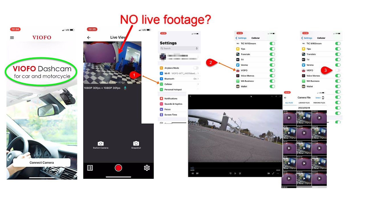 Viofo Dash Cam App -- I cover the config for MT1 model || Workaround bug in app
