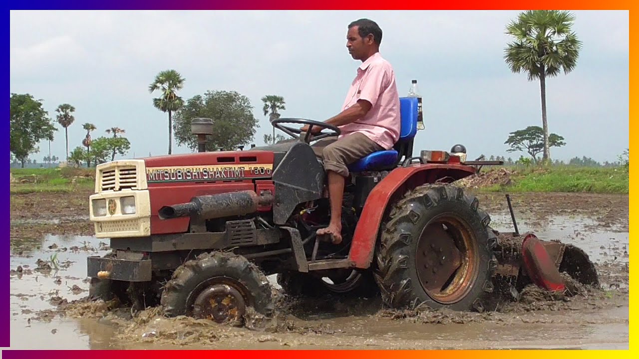 Mini Tractor Mitsubishi Shakti MT 180D with 3 Ft Rotavator Price Tractor Video | Palleturi Village