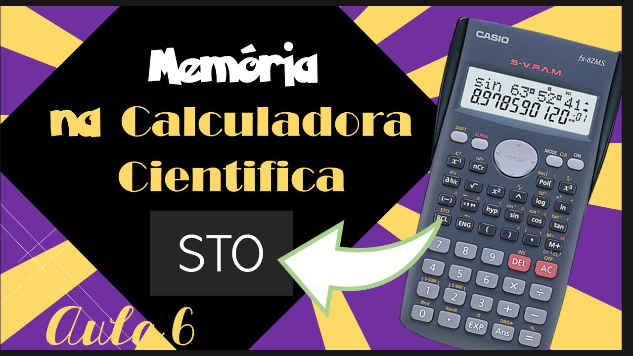 Calculadora Cientifica  - Memória STO (Slots A,B,C...) - Casio fx-82 e HP 10s - Aula 6