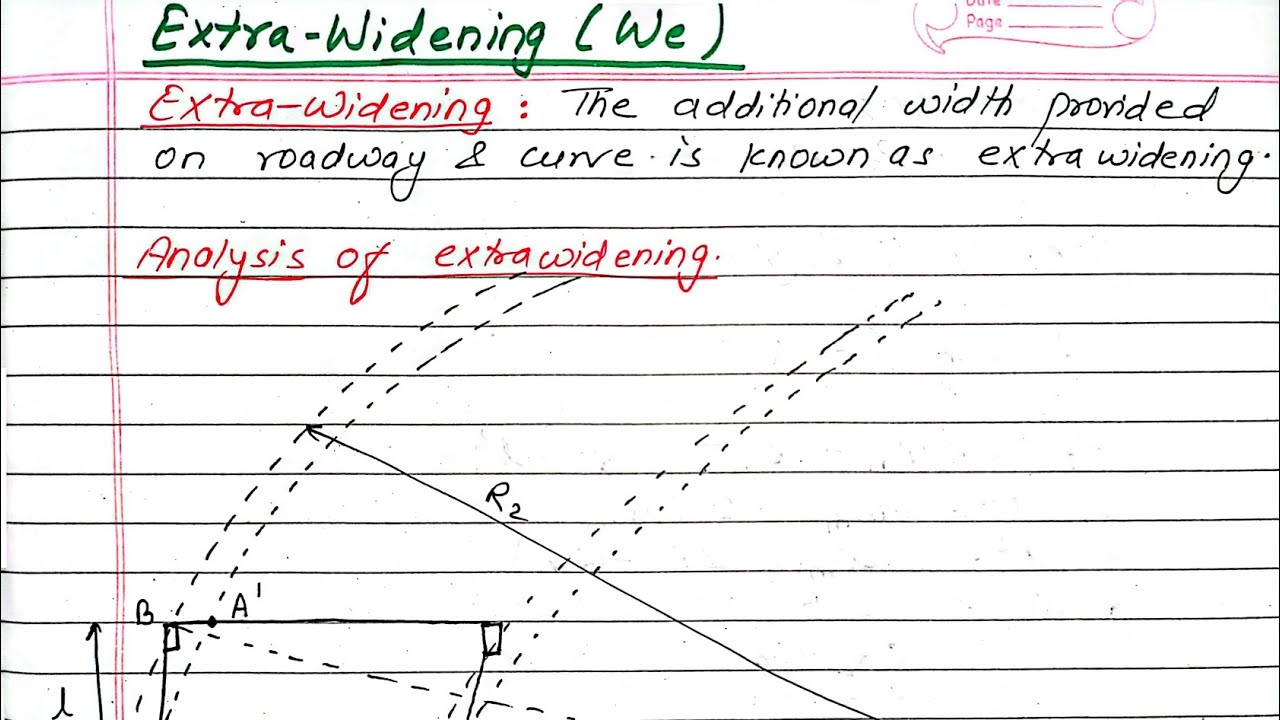 Unit:3 | Geometric Design | Extra Widening Theory & Numerical | Prashant YT | BE Civil | 5th Sem |
