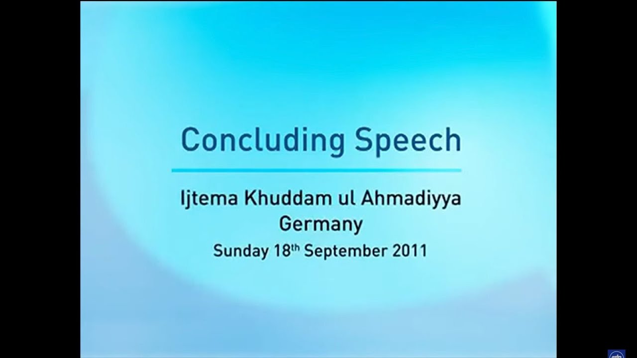 Huzoor's Address to Khuddam Ijtema | Germany 2011