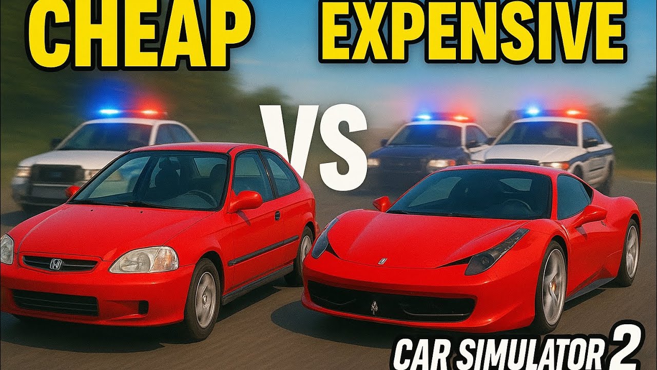 CHEAP vs EXPENSIVE CAR TEST 🚗 | 5 STARS POLICE CHASE🔥 - Car Simulator 2 iOS Gameplay