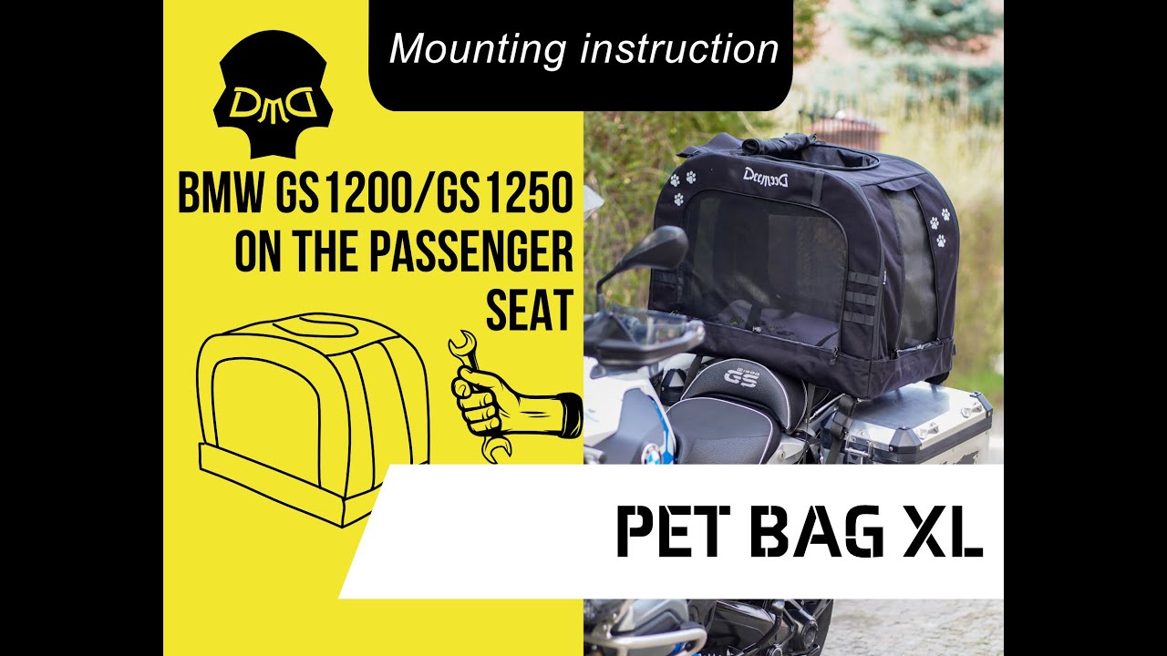 Take Your Dog on Every Motorcycle Adventure! DEEMEED Pet Bag XL on BMW 1200 GS & 1300 GS | Mounting