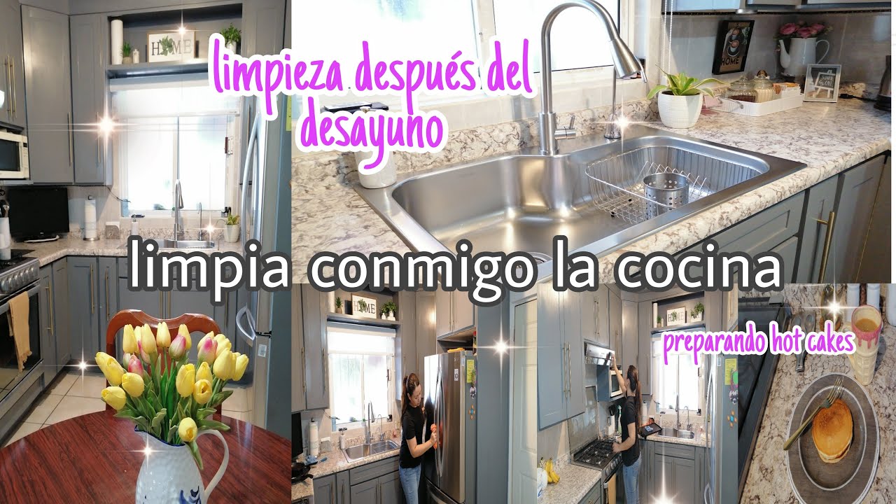 ¡LIMPIA CONMIGO!/LIMPIEZA DE COCINA DESPUES DEL DESAYUNO