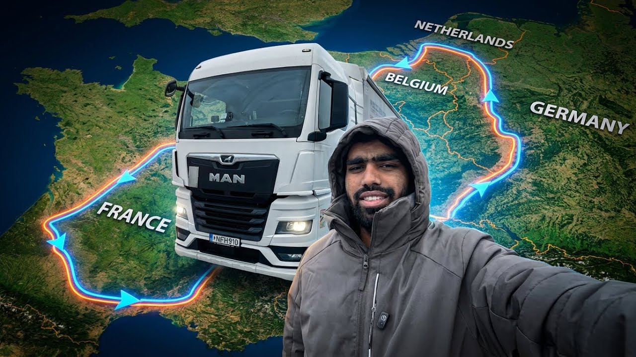 1 Din Mein 4 Countries Cross | France 🇫🇷 To Denmark 🇩🇰 | Indian Truck Driver Europe 