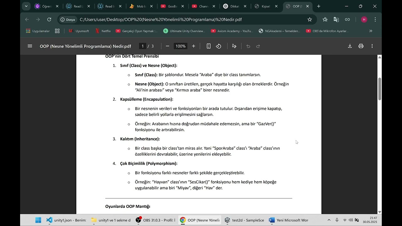 Unity   OOP Nesne Yönelimli Programlama Nedir