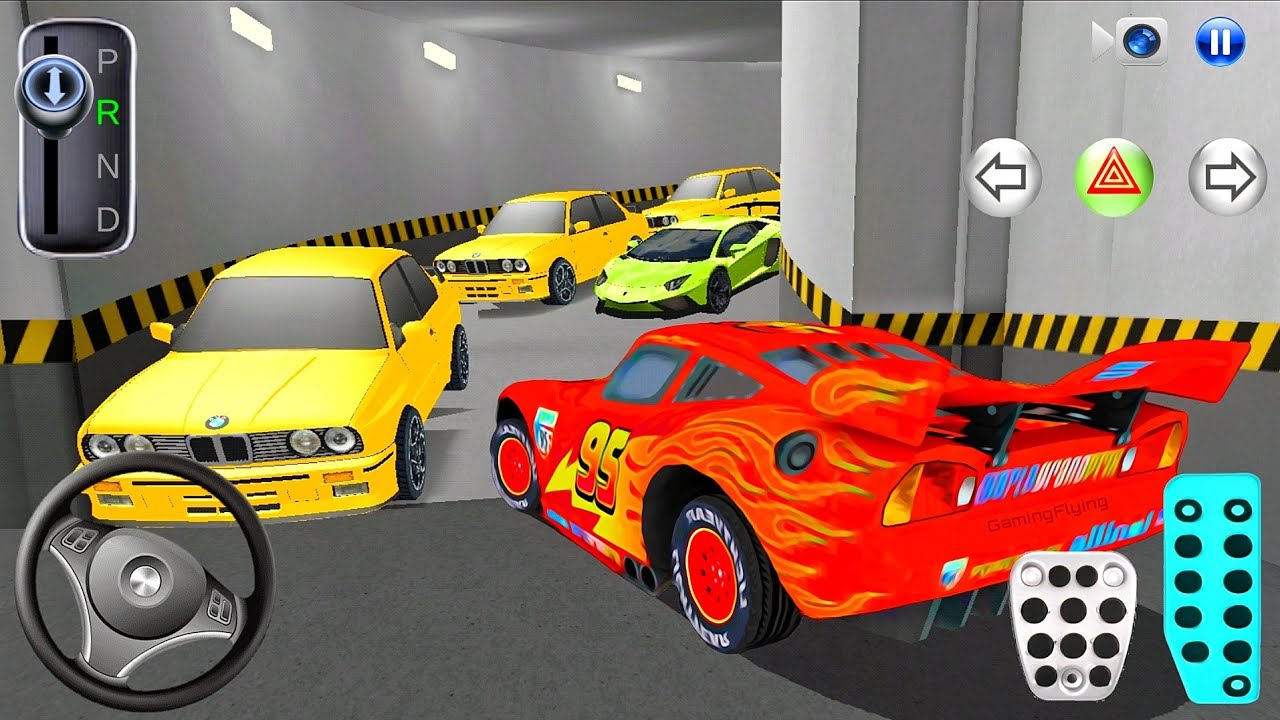 New McQueen car Stuck in Parking Garage - 3D Driving Class - 3D Driving Class Game - Car Game