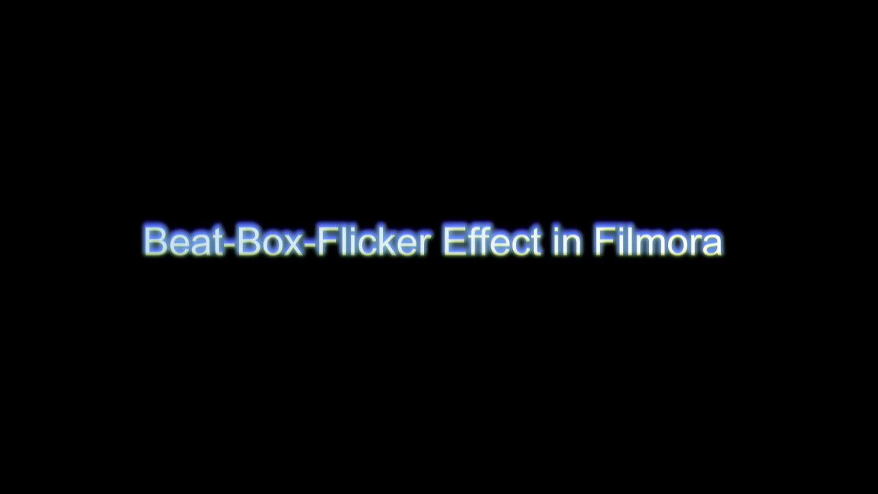 Beat box flicker effect trailer