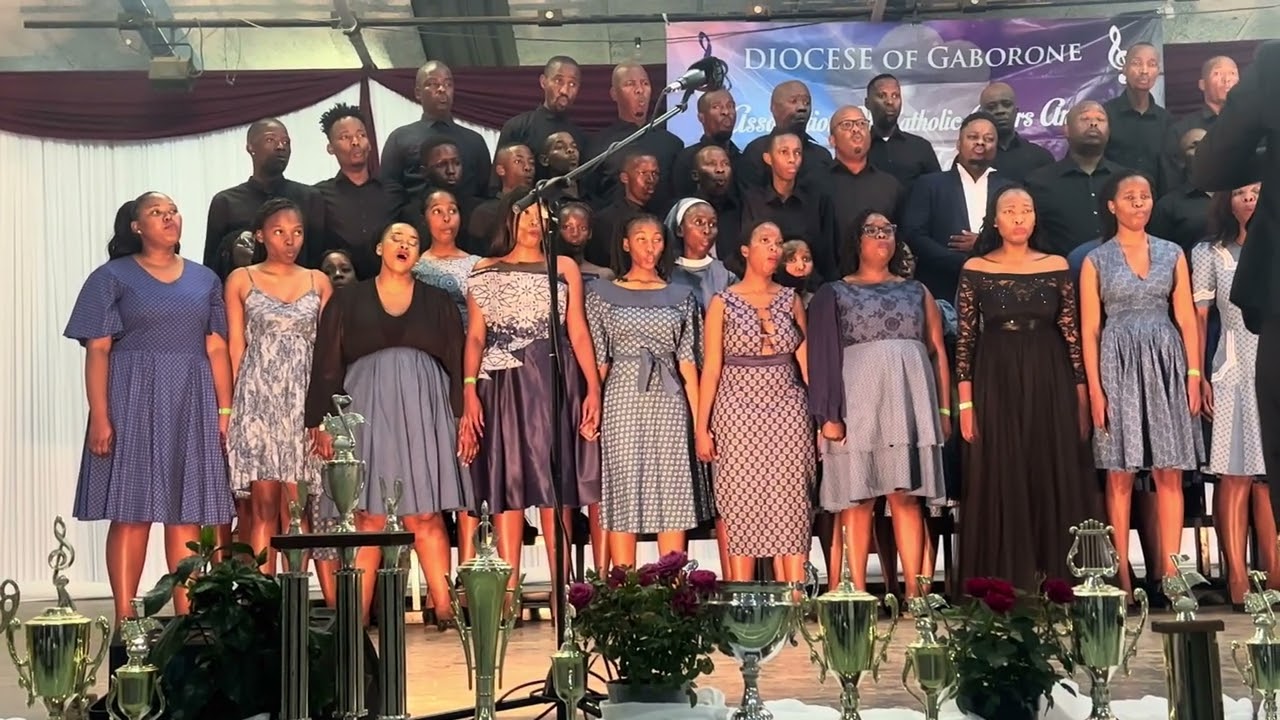 Corpus Christi Choir rendering the African piece 'Pitse Tsa Tlhogo' composed by HK Pule