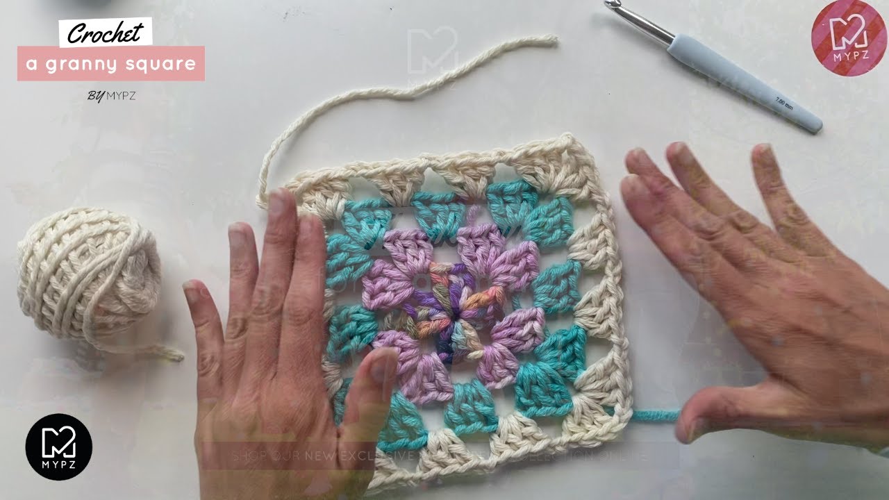 MYPZ how to crochet a granny square