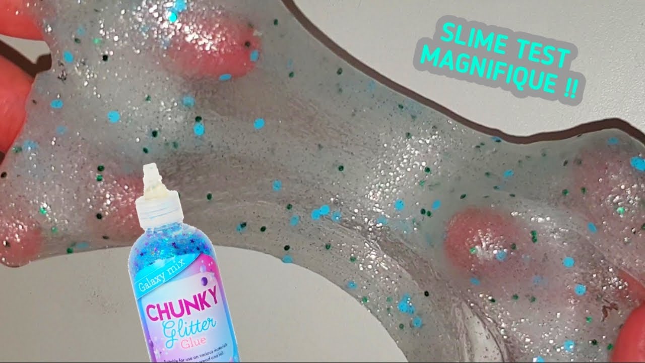 SLIME TEST MAGNIFIQUE !! GLITTER SLIME ( AVEC LES GEL PAILLETES ACTION )