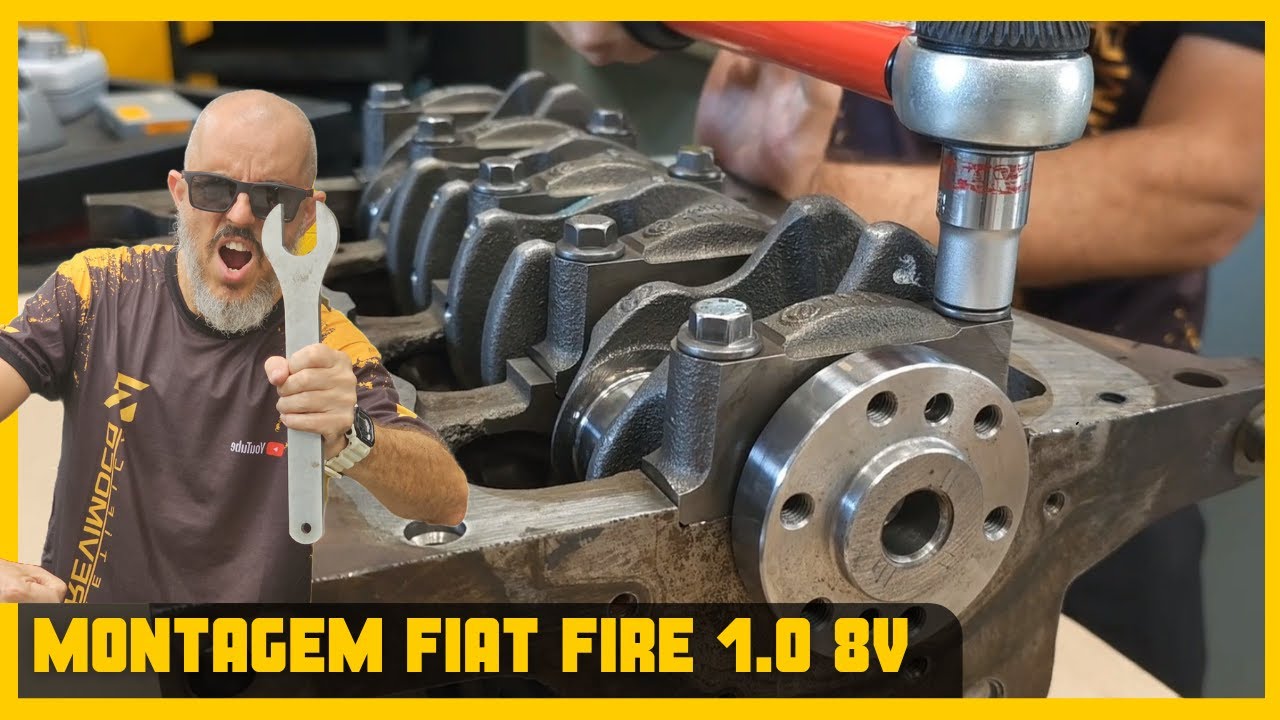 COMO CONFERIR FOLGAS DO MOTOR? MONTAGEM DO MOTOR FIAT FIRE 1.0 8V!! COMO AJUSTAR EIXO VIRABREQUIM?