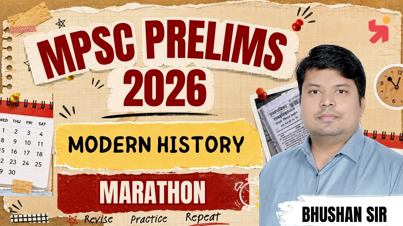 MPSC Prelims 2026 | Modern History PYQ Marathon (2013&ndash;2025) | Bhushan Sir | MPSC 2026