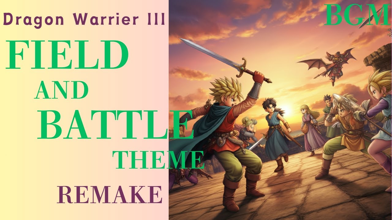 DQ3冒険の旅～戦闘 Remake Dragon Warrier 3 Field and Battle Theme Remake