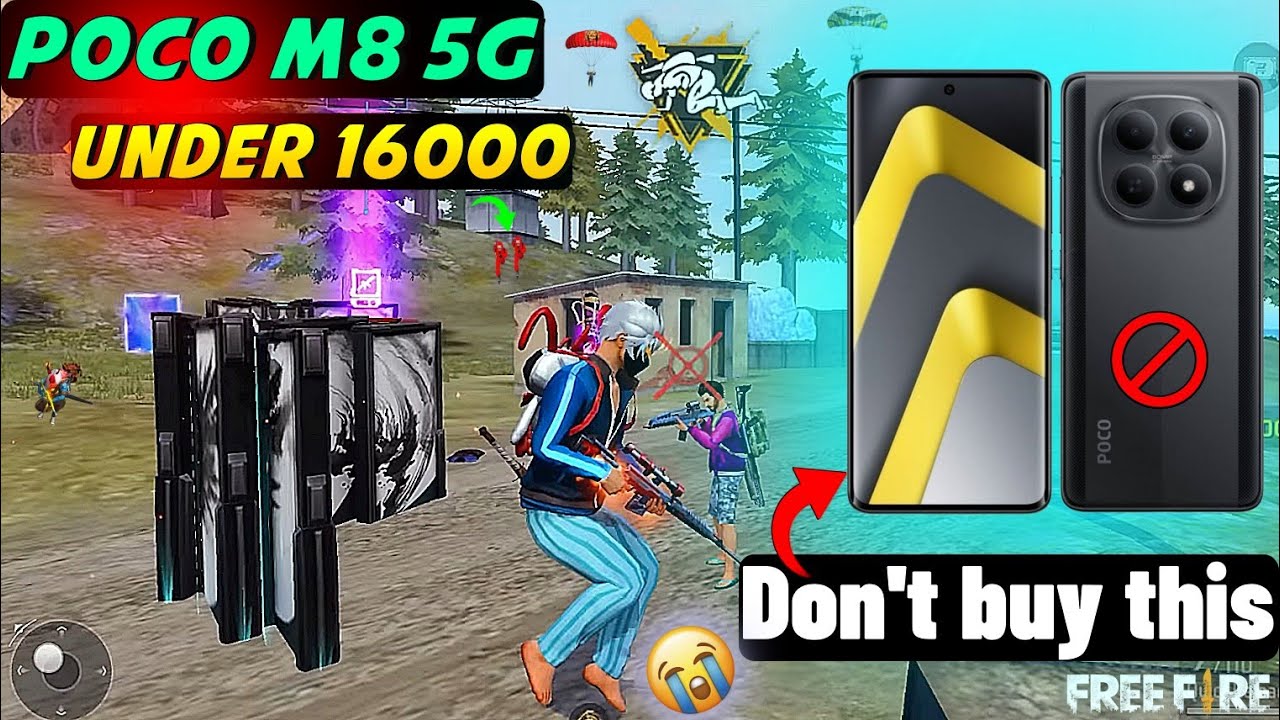 POCO M8 5G Free Fire Test ⚡| POCO M8 5G Gaming test 😵 | POCO M8 5G bgmi test & Review 📸 😍
