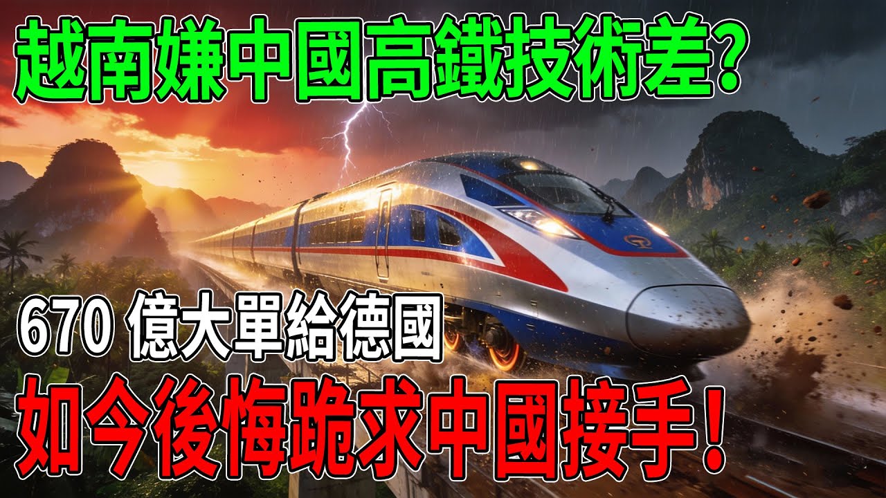 越南嫌中國高鐵技術差？670億白送德國被坑慘，現在哭著求中國回來修！ #越南高鐵 #中國高鐵 #中越關系 #基建狂魔 #德國制造 #越南經濟 #一帶一路