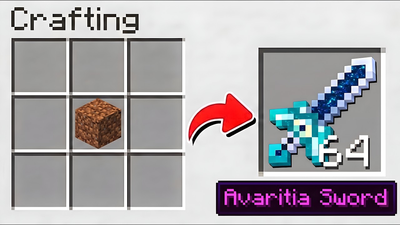 Minecraft, But DIRT Gives AVARITIA items..!