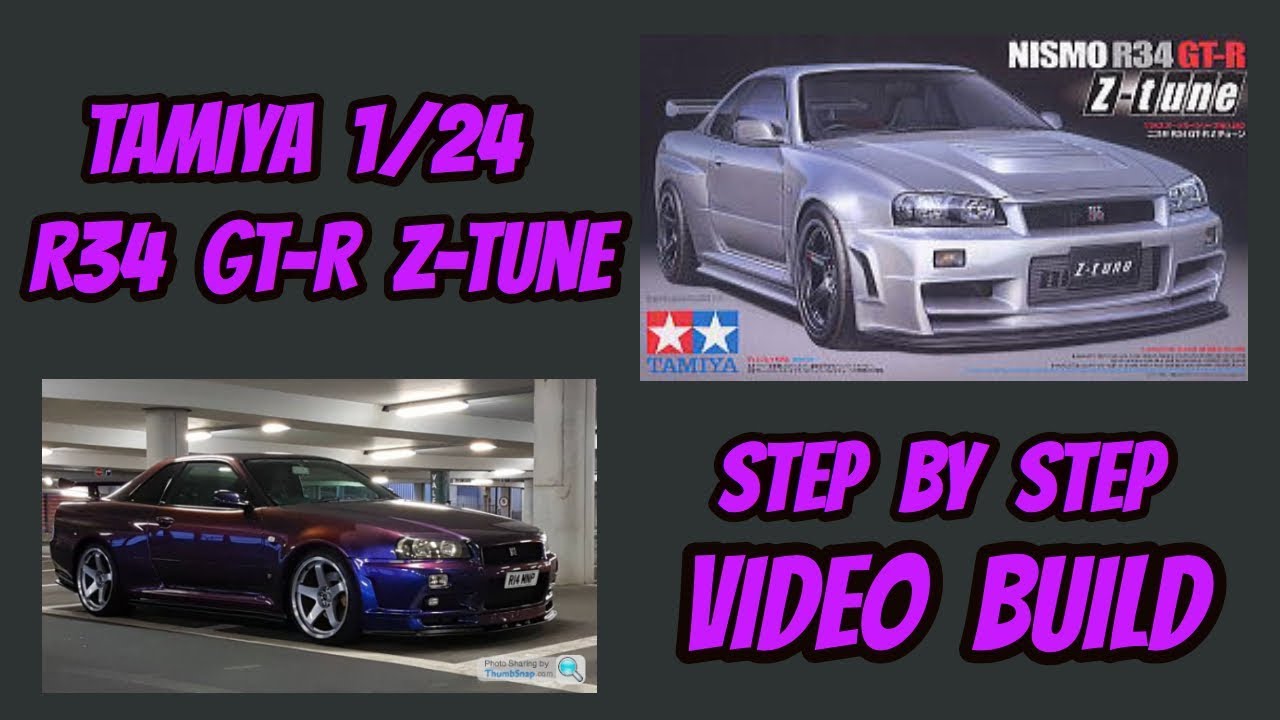 Tamiya 1/24 R34 GT-R Z-Tune Step by Step Video Build Part 1