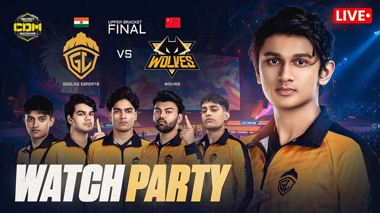 WATCH PARTY | GODLIKE 🇮🇳 vs WOLVES 🇨🇳 - UPPER BRACKET FINAL CDM S9