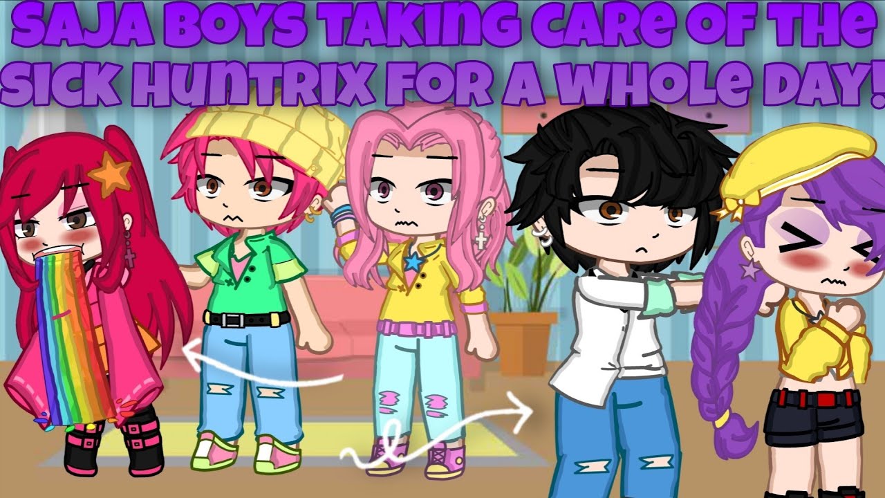 Saja Boys taking care of the sick Huntrix for a whole day! | Kpop Demon Hunters | Gacha Club