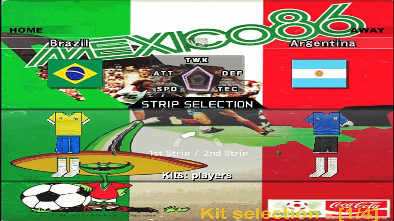[pes6][1986 FIFA WorldCup Mexico] Brazil (Quarter Final)