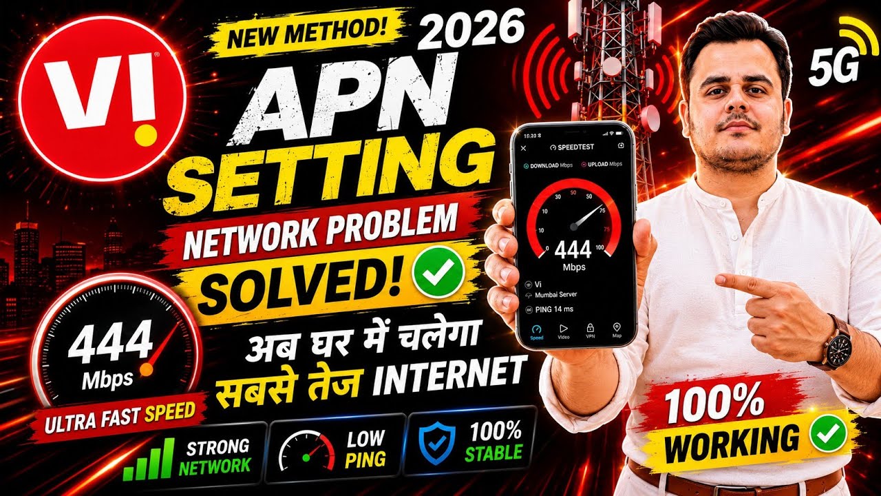 Vi4G/5G Net Apn Setting 2026 ✅ | Vi Network Problem Solution 💪 | Vi New APN SETTING 2026✅
