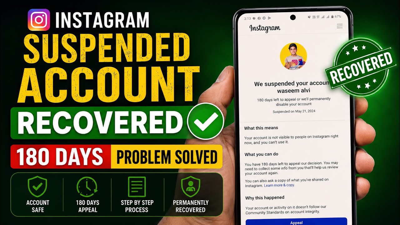 We Suspended Your Account 180 Day Problem | Instagram Account Suspend Recovery 2026 