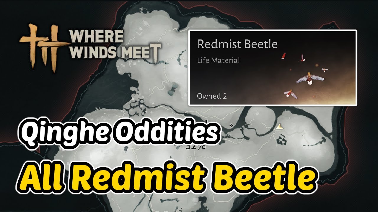 Where Winds Meet - All Redmist Beetle Locations (Qinghe Oddities)