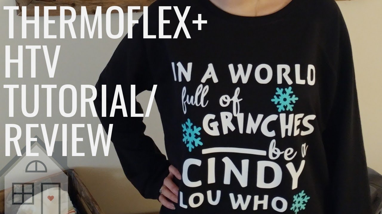TUTORIAL: Thermoflex HTV on a Sweatshirt | Thermoflex Plus Review | How to make a shirt Silhouette