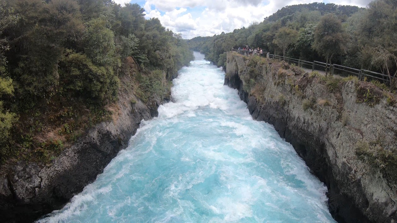 Waterfalls. HUKA FALLS, New Zealand North Island