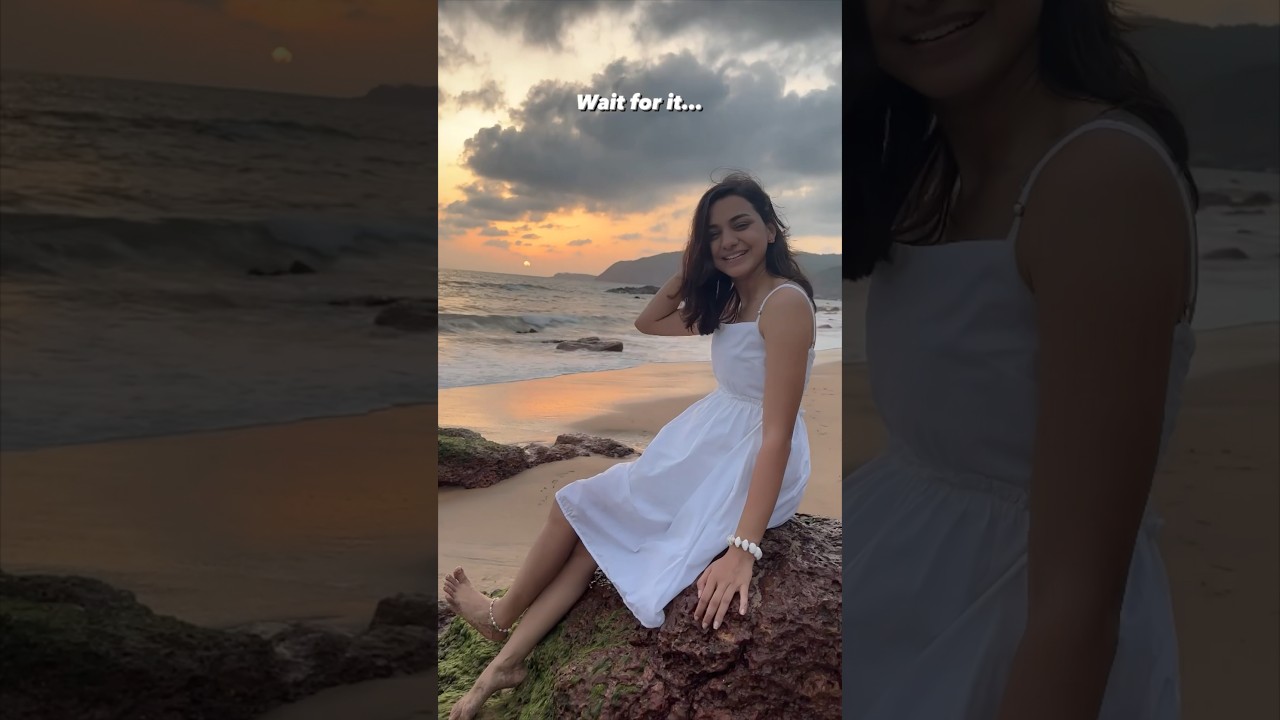 BEST view I saw in 2023 | Goa Beach | Goa sunset 🌊 #bestview #goa #beach #sunset