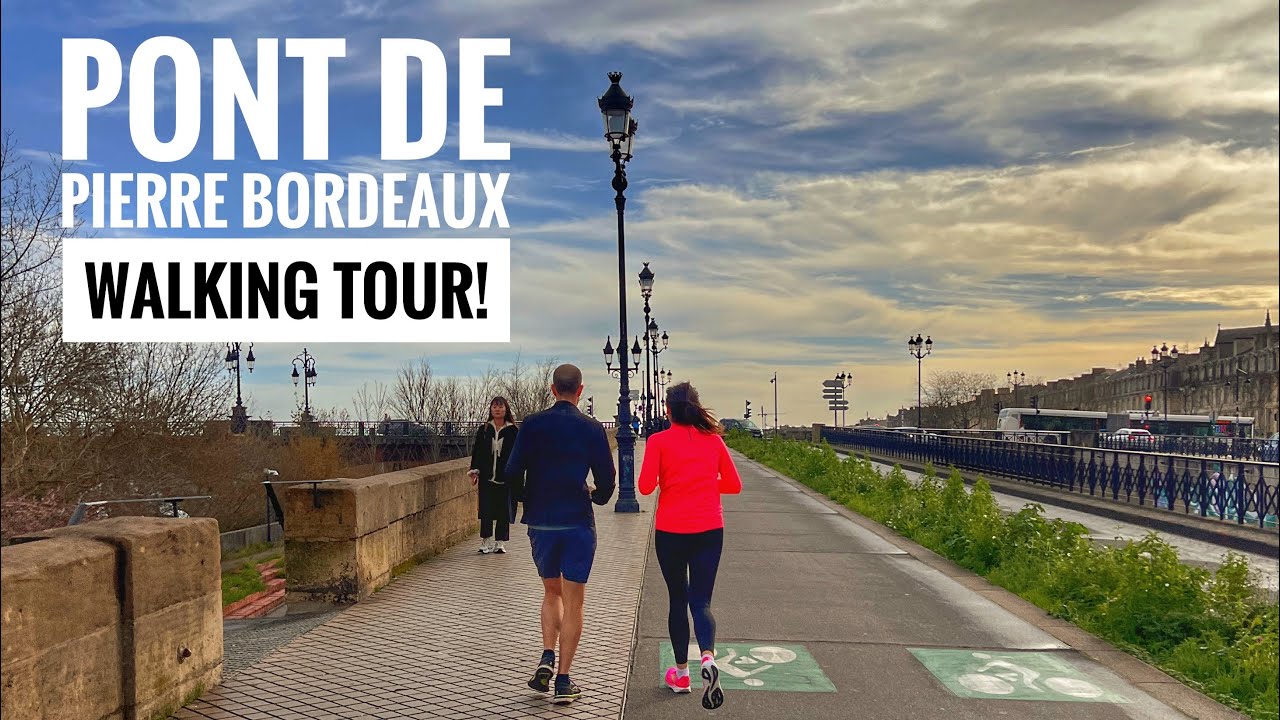 🇫🇷 Pont de pierre bordeaux- walking tour 4K 2024