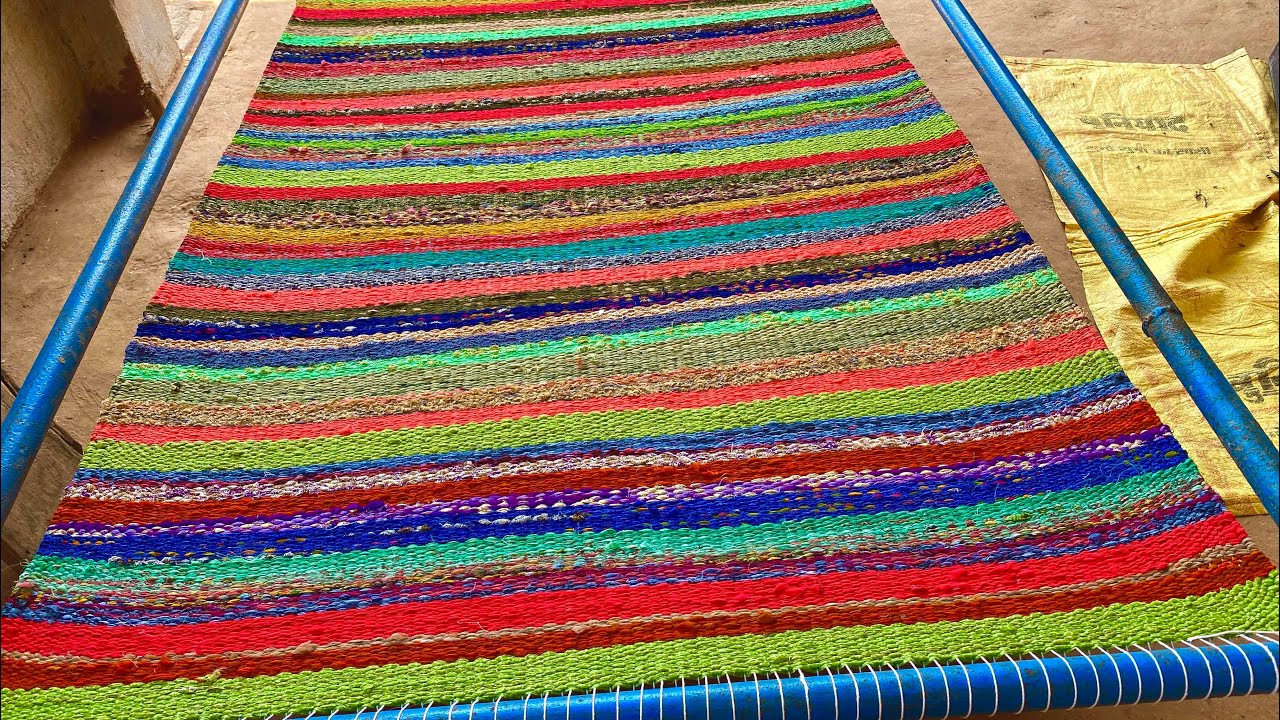 क़ालीन/दरी बनाए सीखे फटे पुराने कपड़ों से बहुत सिम्पल तरीक़े से||DIY-Carpet/dari making at home