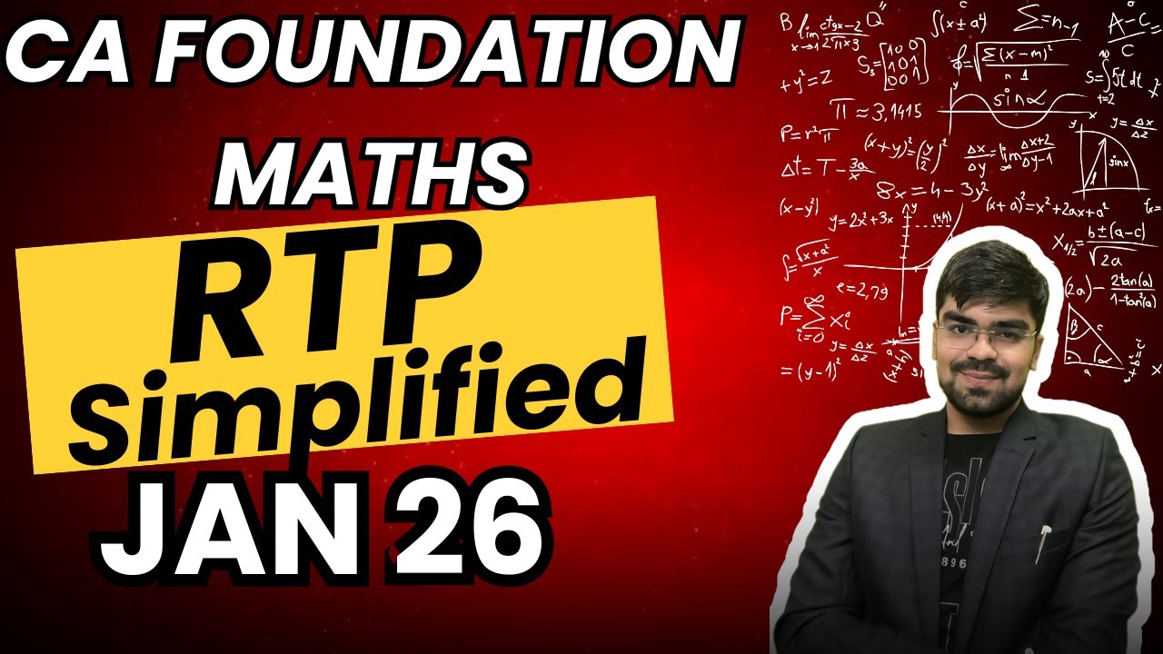 RTP 🚀 | CA Foundation Maths ✍️ | JAN 2026 | Last Minute Revision
