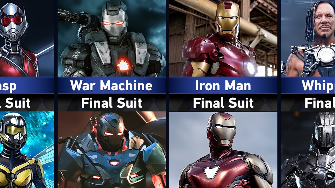 MCU Characters: Main Suit vs Final Suit | Marvel