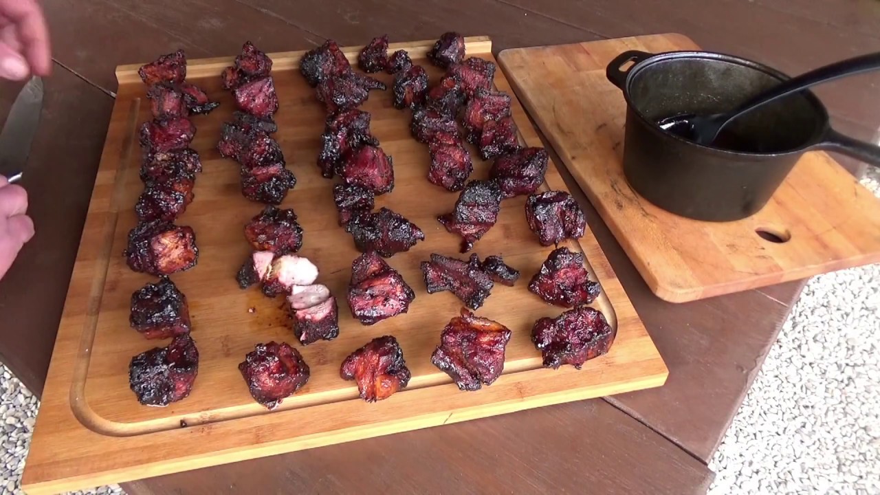 Leuchtberg-BBQ Teil 15 Pork Belly Burnt Ends vom Smoker