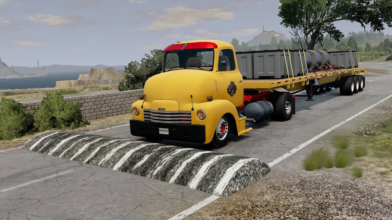 Truck vs Speedbump  -  BeamNG.Drive 🚛🚜🚚