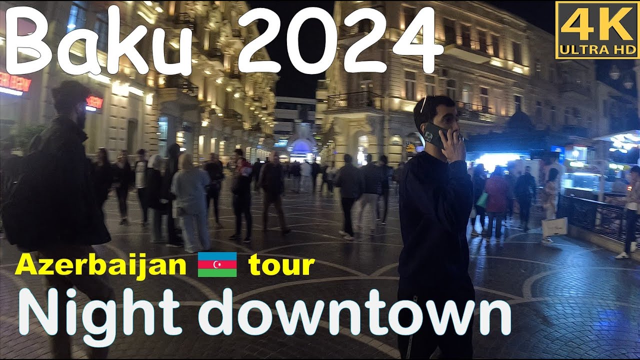 Baku | city center | walking tour  in 4k 60 fps 