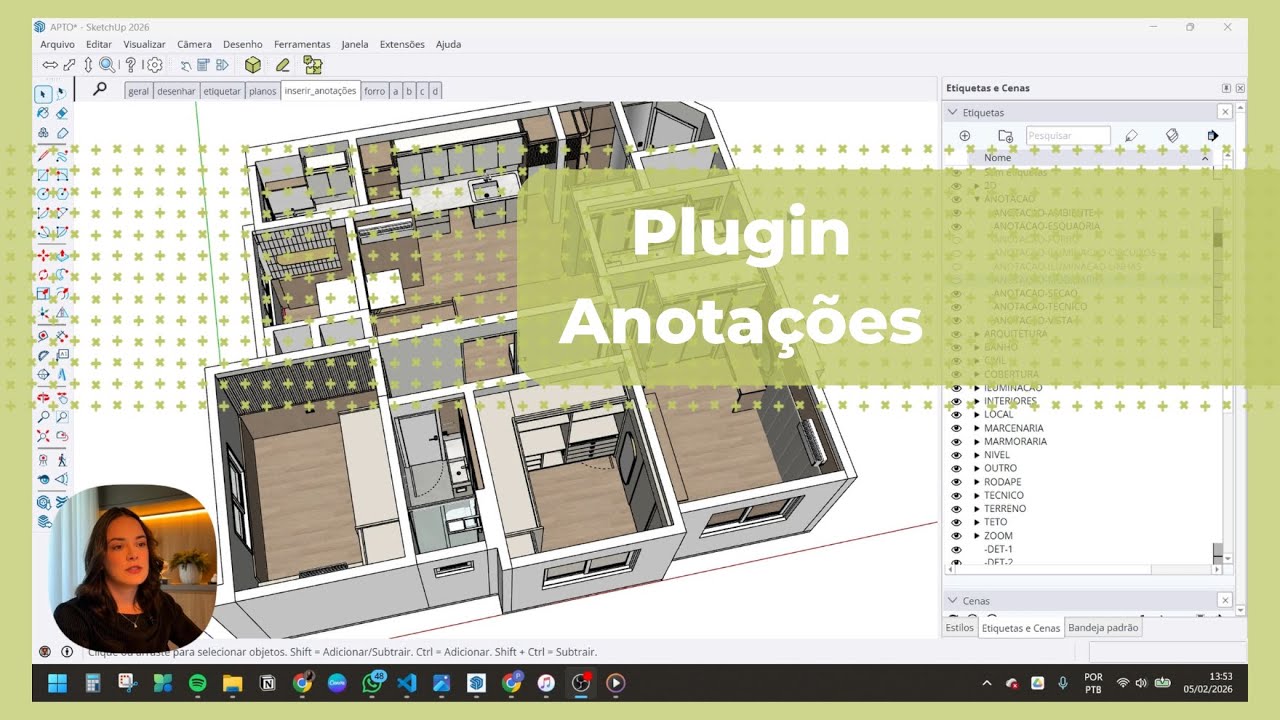 PLUGIN DE ANOTAÇÕES PARA SKETCHUP