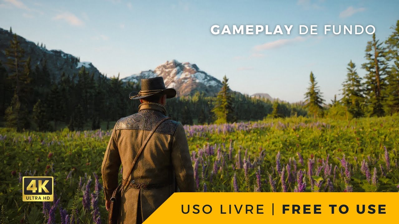 GAMEPLAY DE FUNDO: RED DEAD REDEMPTION 2 | Use em Seus V&iacute;deos [4K]