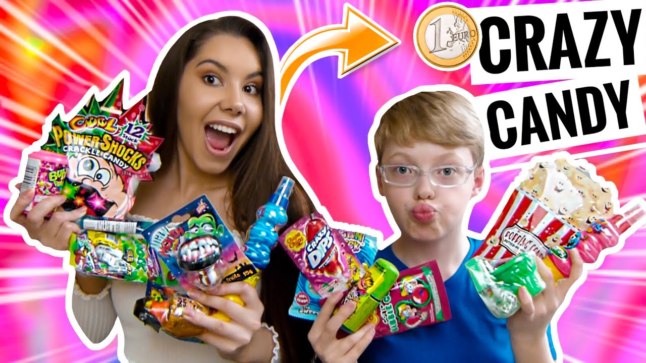VERRÜCKTE SÜßIGKEITEN aus dem 1€ SHOP testen!! - Mit Cousin | Valeria Greb