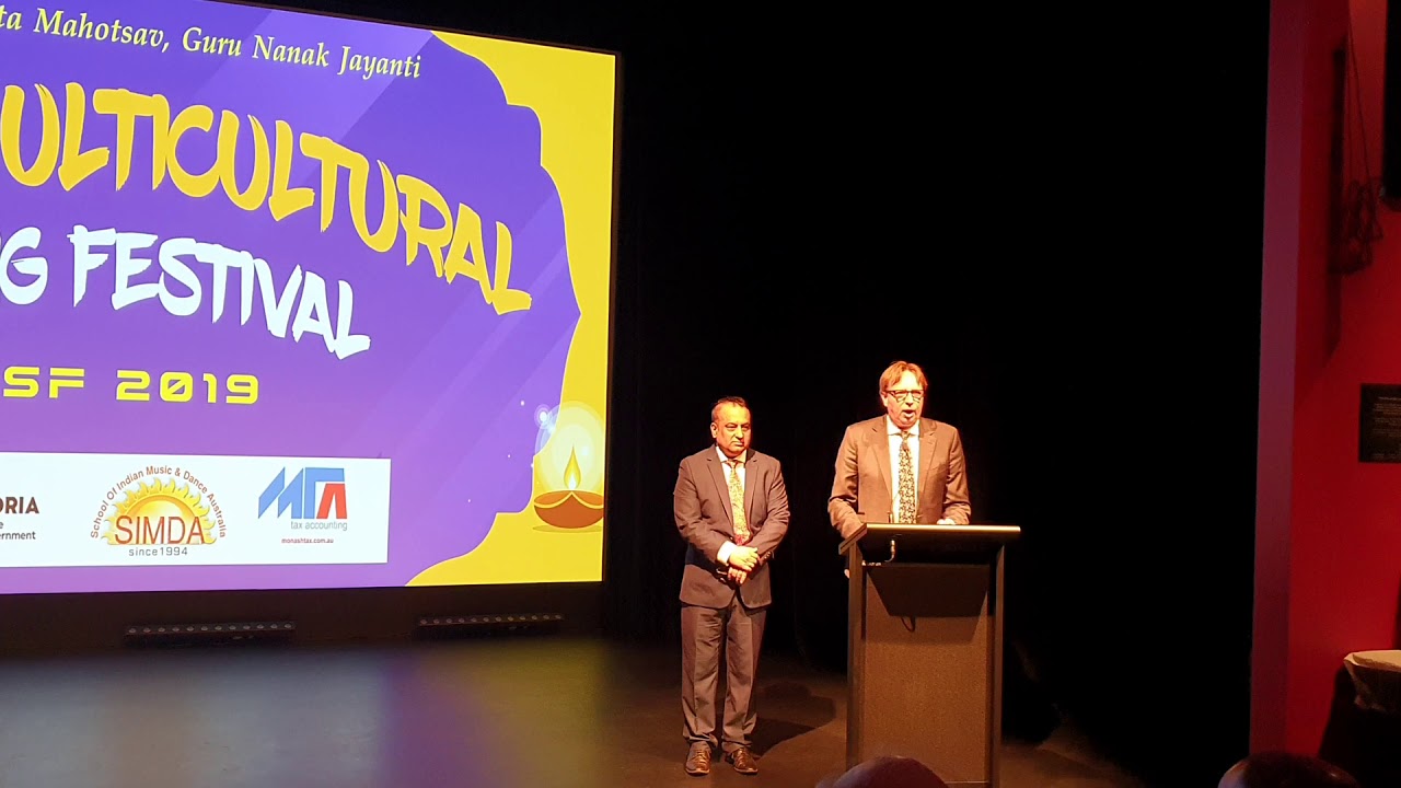 Matt Fregon MP appreciating 2019 Sawan Multicultural Spring Festival Australia