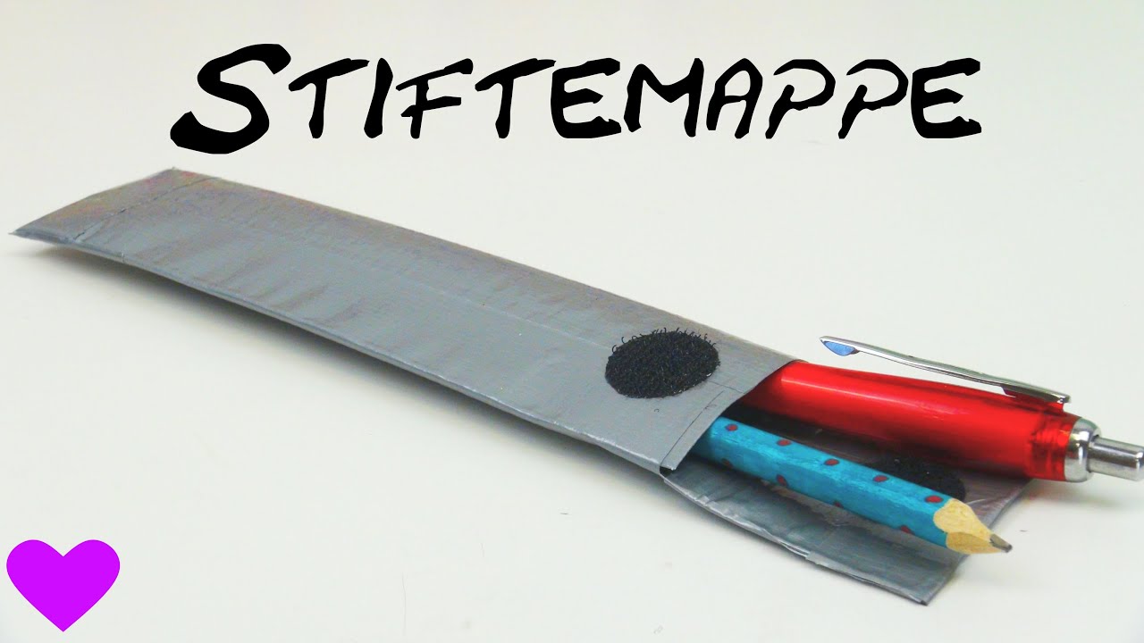 Stiftemappe basteln aus Panzertape / How to make an easy Pencil Case with Duct Tape | deutsch