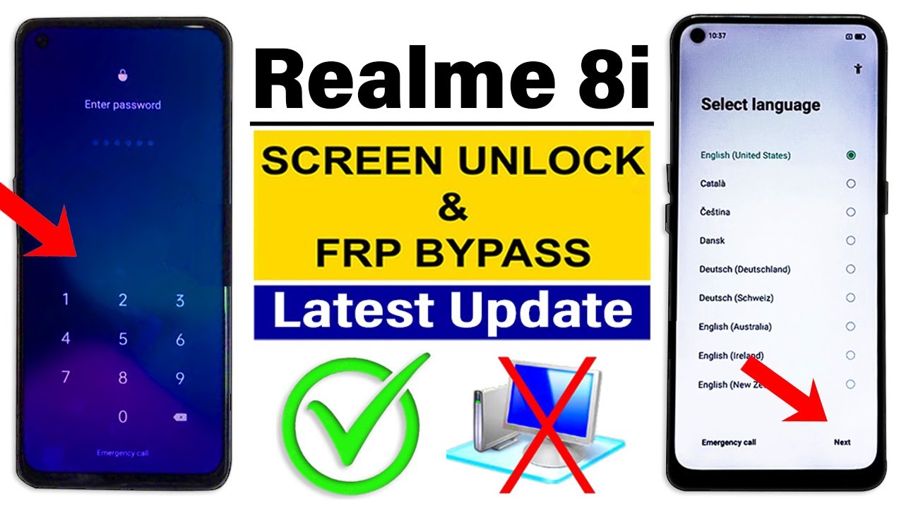 Realme 8i : Hard Reset & FRP Bypass - 100% Working - (Without PC)